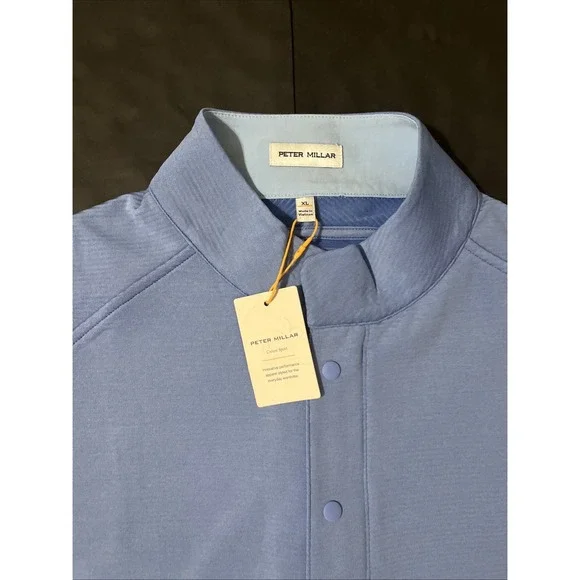 Peter Millar Beaumont Performance Vest Mens XL Zipper Snap Button‎ Golf Outdoor